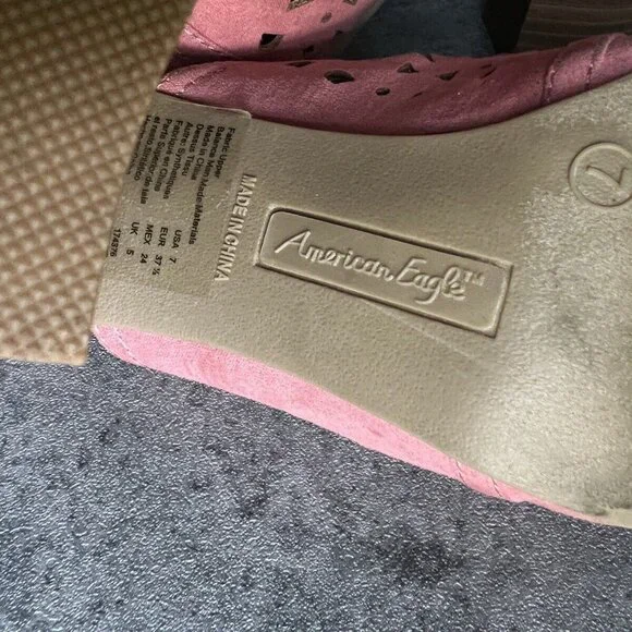 American Eagle Pink Hills Shoes Size 7 Pumps Heels - Picture 11 of 16